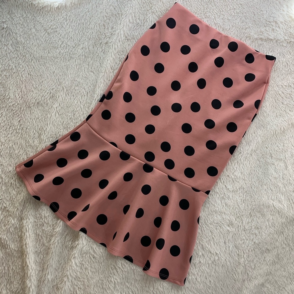 Therese Midi Skirt - Rose/Black